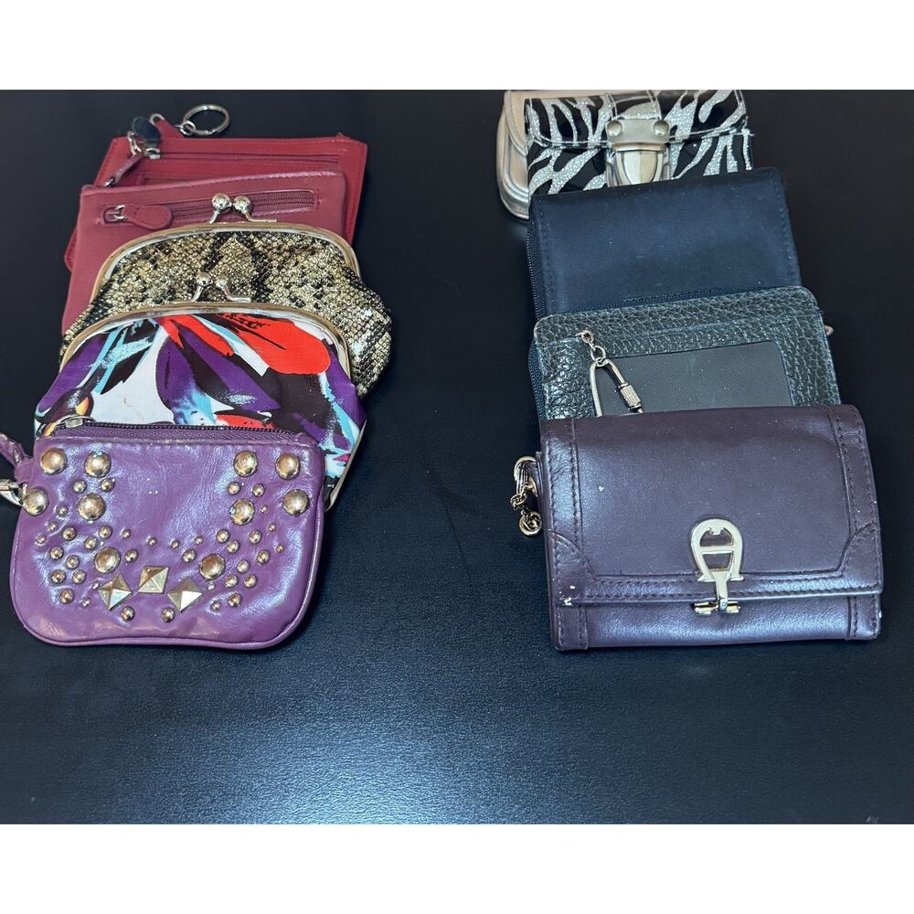 Coin Purses & Card Holders Mixed Styles Lot of 10 - Picture 3 of 14